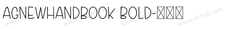 AGNewHandbook Bold字体转换